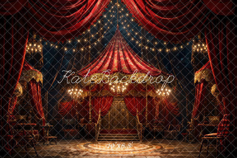 Kate Retro Ornate Circus Style Stage Backdrop Designed by Chain Photography