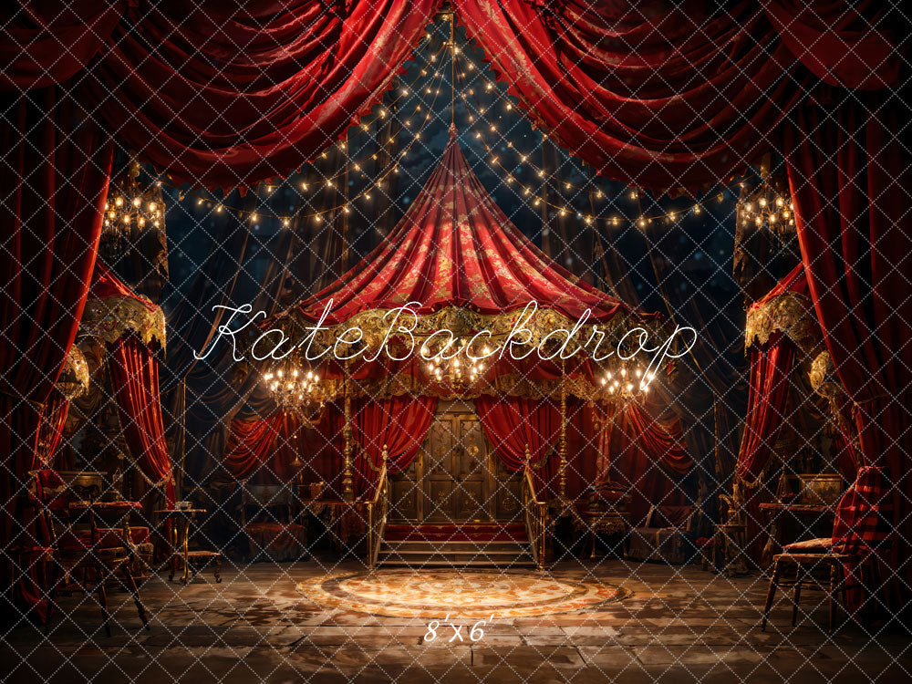 Kate Retro Ornate Circus Style Stage Backdrop Designed by Chain Photography