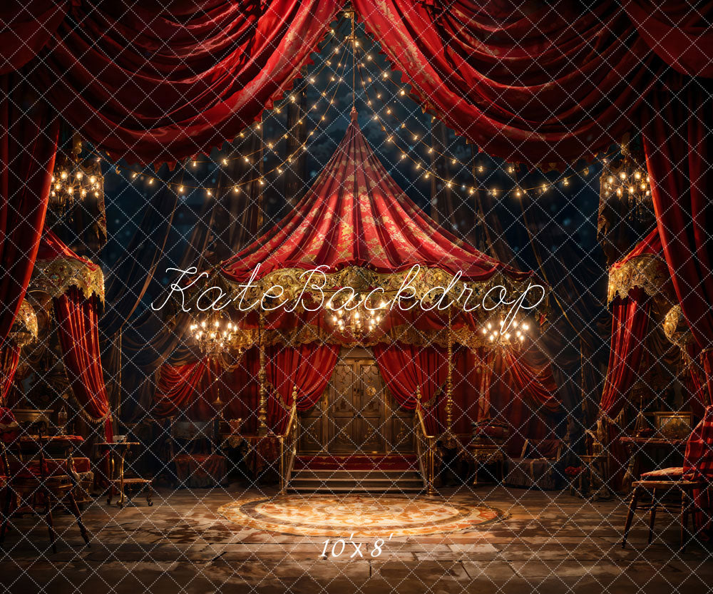 Kate Retro Ornate Circus Style Stage Backdrop Designed by Chain Photography