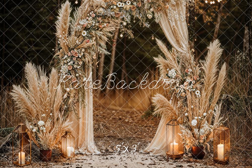 Kate Boho Reed Outdoor Grass Backdrop Designed by Emetselch - Kate Backdrop AU