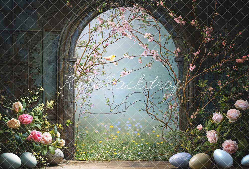 Kate Spring Easter Flowers Arch Backdrop Designed by Chain Photography