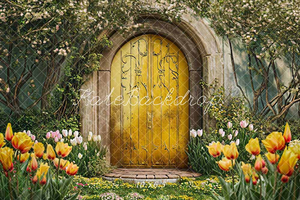 Kate Spring Flowers Arch Door Backdrop Designed by Chain Photography - Kate Backdrop AU