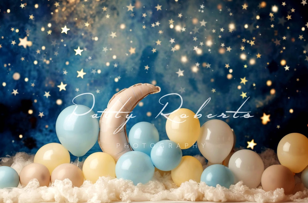 Kate Moon and Balloons Backdrop Designed by Patty Robertss - Kate Backdrop AU