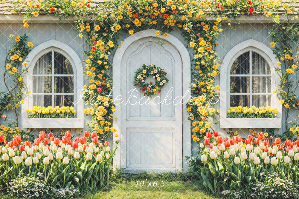 Kate Spring Flowers House Backdrop Designed by Chain Photography - Kate Backdrop AU