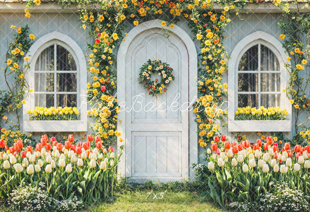 Kate Spring Flowers House Backdrop Designed by Chain Photography - Kate Backdrop AU