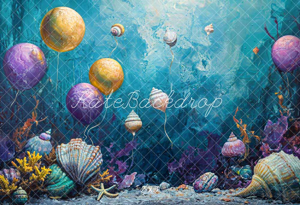 Kate Baker Balloon Underwater World Backdrop Designed by Chain Photography - Kate Backdrop AU