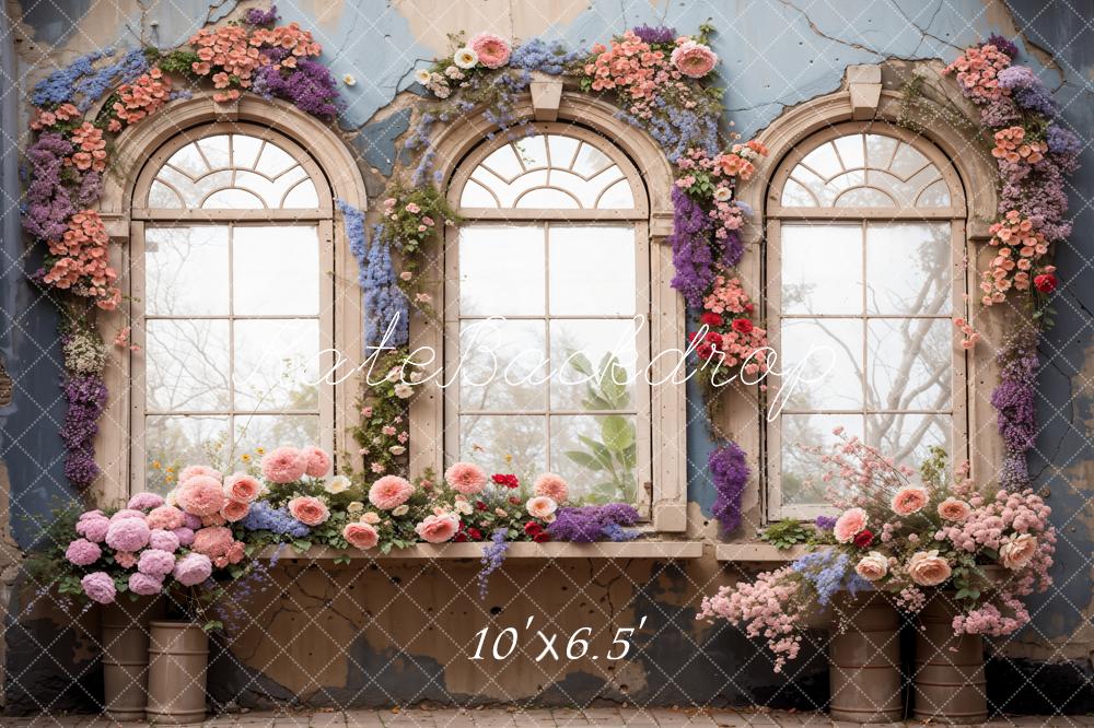 Kate Spring Flowers Windowsill Backdrop Designed by Chain Photography