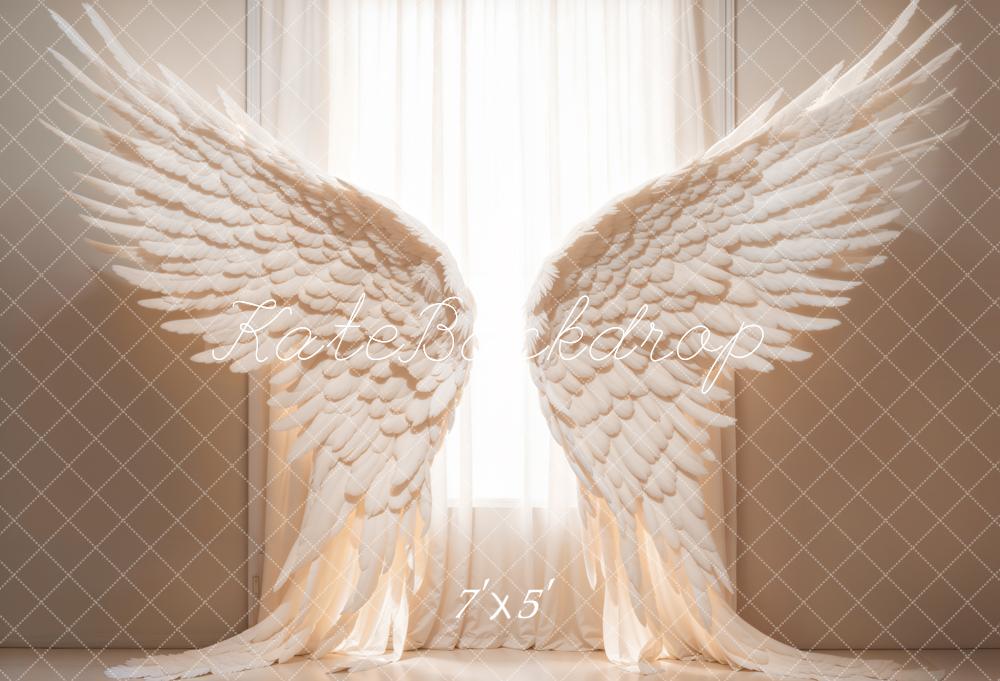 Kate White Feathered Wings Window Backdrop Designed by Chain Photography - Kate Backdrop AU