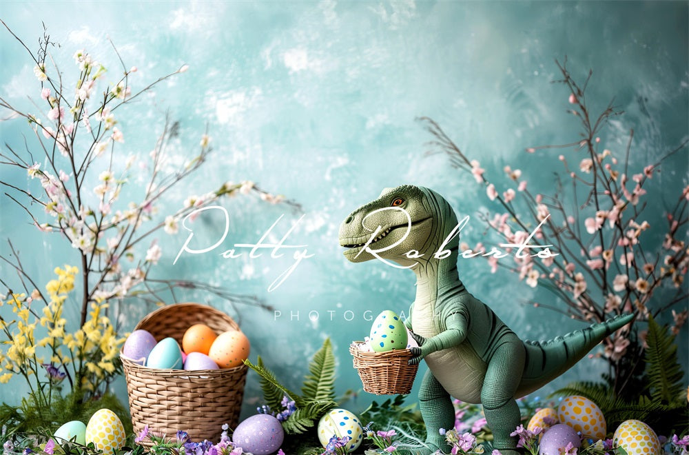 Kate Dinosaur Easter Egg Boy Backdrop Designed by Patty Robertss - Kate Backdrop AU