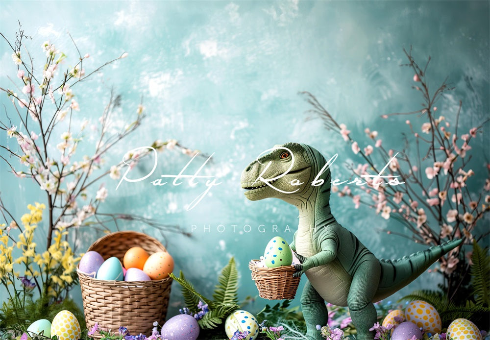 Kate Dinosaur Easter Egg Boy Backdrop Designed by Patty Robertss - Kate Backdrop AU