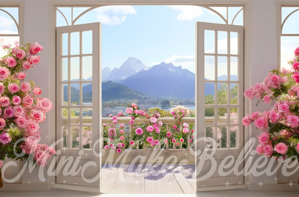 Kate Spring Interior French Doors Backdrop Designed by Mini MakeBelieve - Kate Backdrop AU