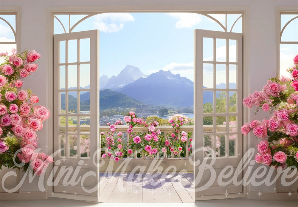 Kate Spring Interior French Doors Backdrop Designed by Mini MakeBelieve