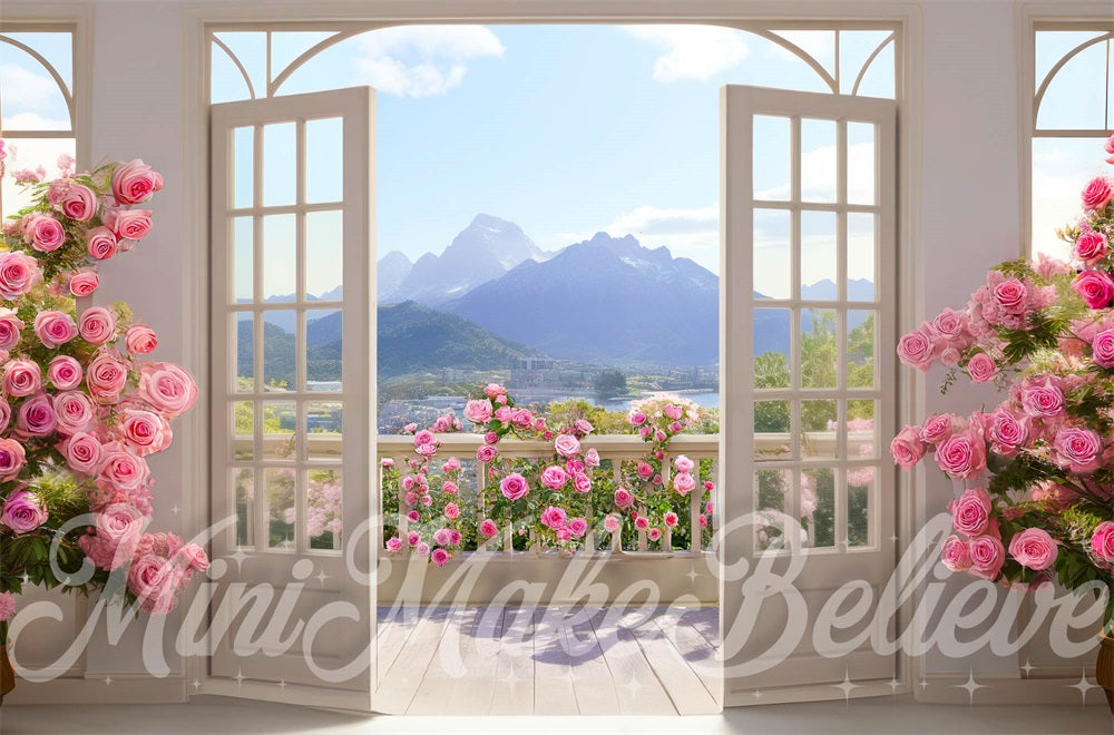 Kate Spring Interior French Doors Backdrop Designed by Mini MakeBelieve