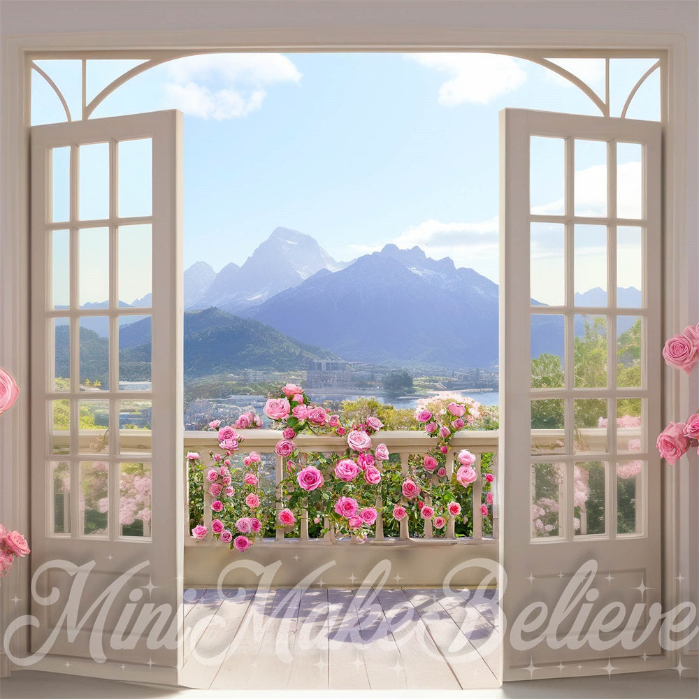 Kate Spring Interior French Doors Backdrop Designed by Mini MakeBelieve