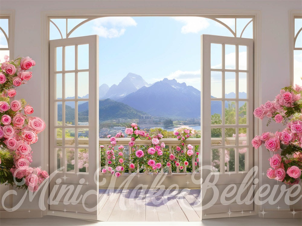 Kate Spring Interior French Doors Backdrop Designed by Mini MakeBelieve