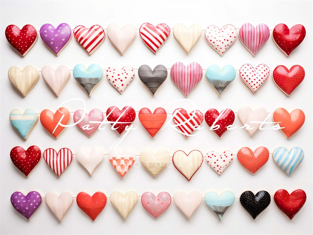 Kate Ceramic Valentines Day Hearts Backdrop Designed by Patty Robertss - Kate Backdrop AU