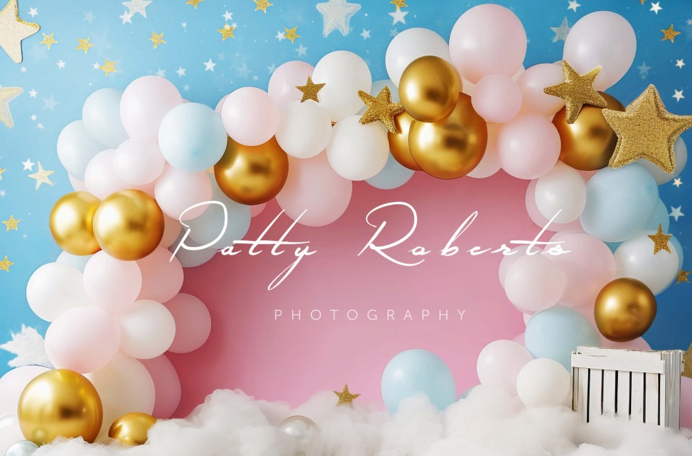 Kate Smash Cake Pink and Blue Backdrop Designed by Patty Robertss - Kate Backdrop AU