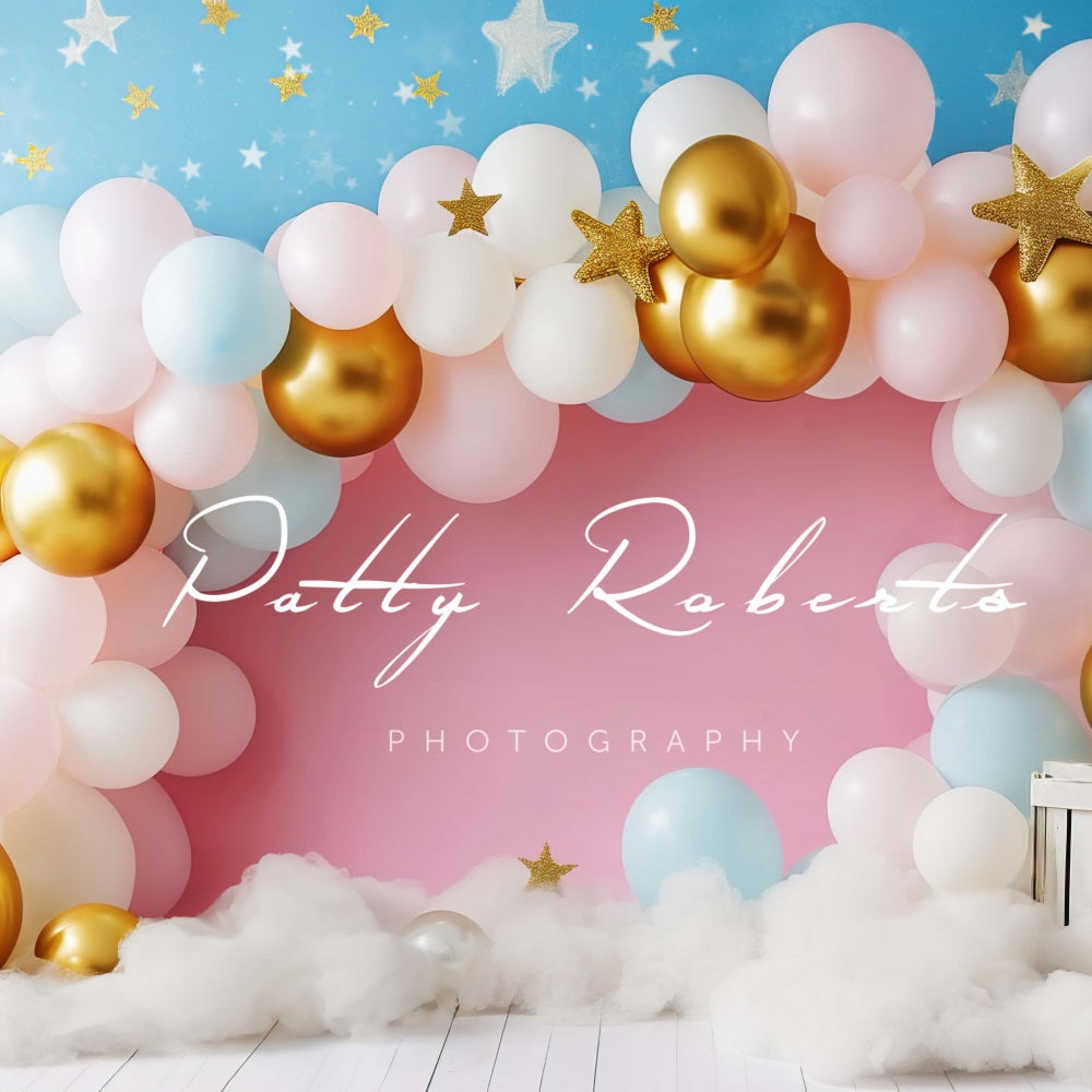 Kate Smash Cake Pink and Blue Backdrop Designed by Patty Robertss - Kate Backdrop AU