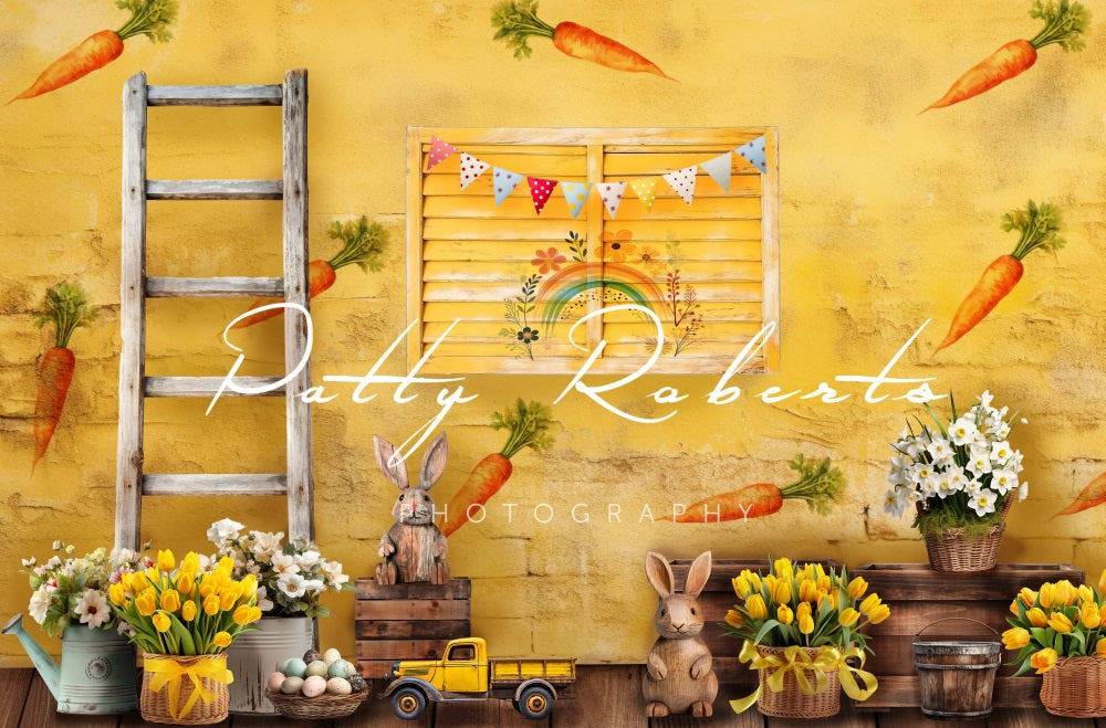 Kate Yellow Easter Room Backdrop Designed by Patty Robertss - Kate Backdrop AU