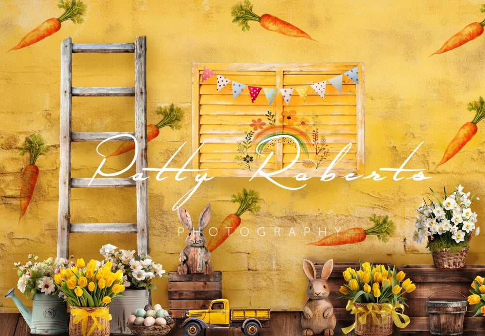 Kate Yellow Easter Room Backdrop Designed by Patty Robertss - Kate Backdrop AU