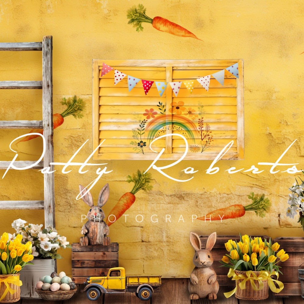 Kate Yellow Easter Room Backdrop Designed by Patty Roberts