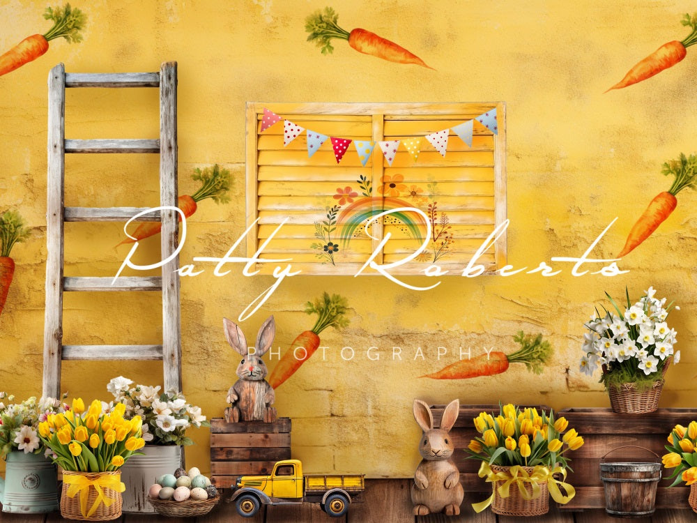 Kate Yellow Easter Room Backdrop Designed by Patty Robertss - Kate Backdrop AU