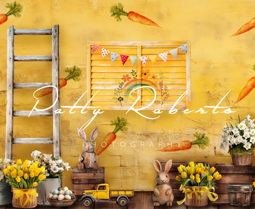 Kate Yellow Easter Room Backdrop Designed by Patty Robertss - Kate Backdrop AU