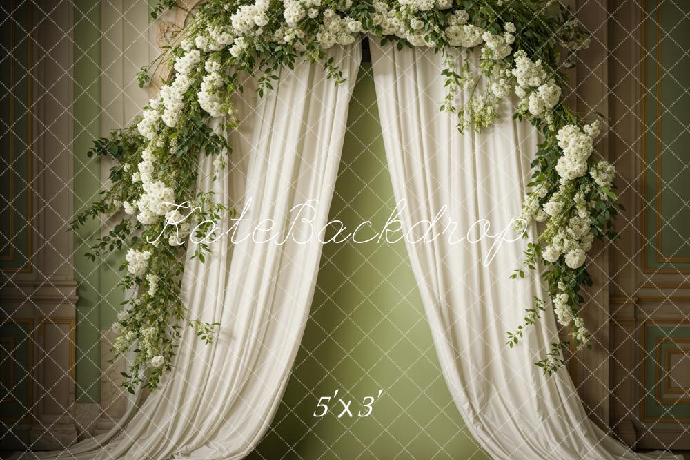 Kate Spring Flowers Curtain Wall Backdrop Designed by Emetselch