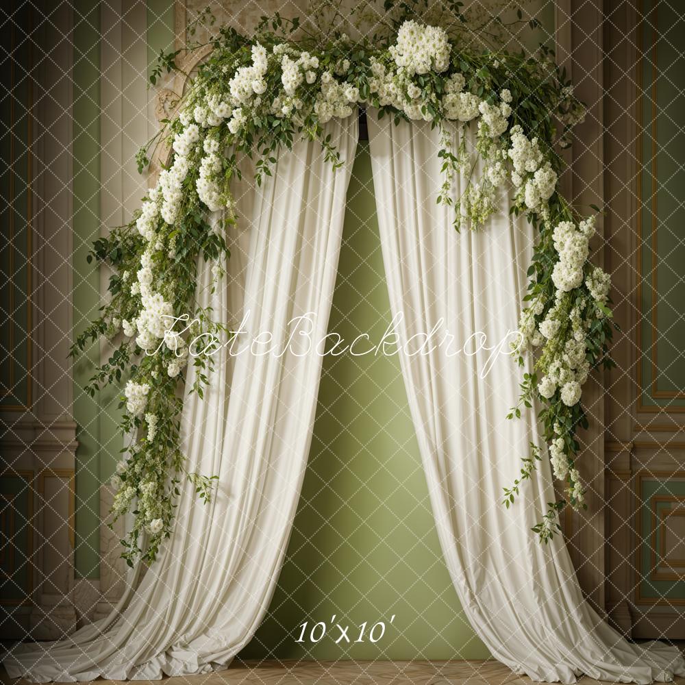 Kate Spring Flowers Curtain Wall Backdrop Designed by Emetselch