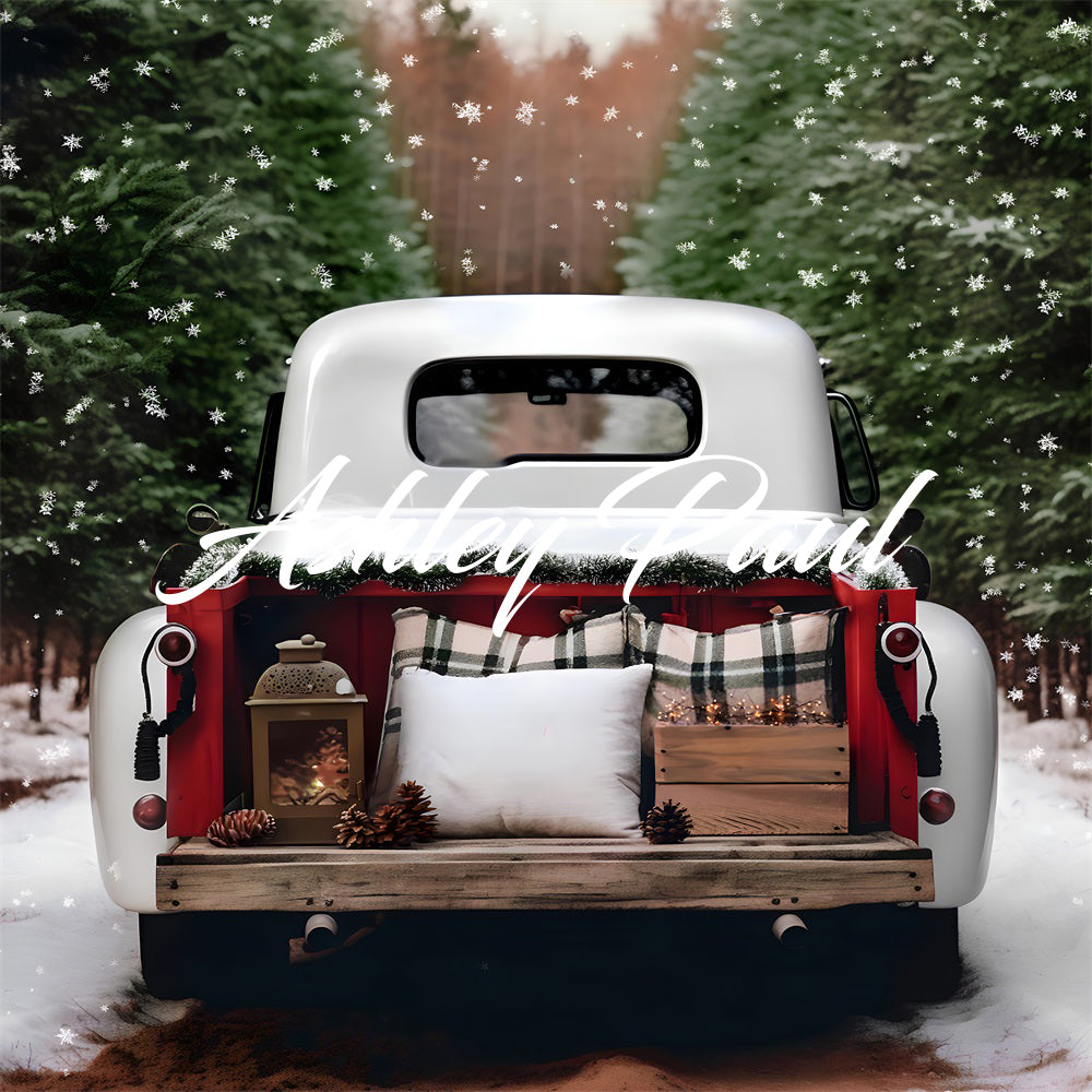Kate Winter Snowflake Truck Backdrop Designed by Ashley Paul - Kate Backdrop AU