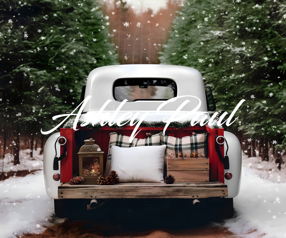 Kate Winter Snowflake Truck Backdrop Designed by Ashley Paul - Kate Backdrop AU