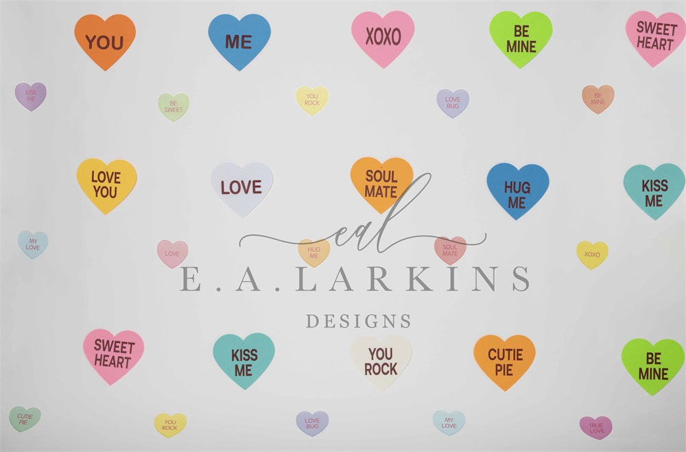 Kate Valentine Conversationhearts Backdrop Designed By Erin Larkins - Kate Backdrop AU