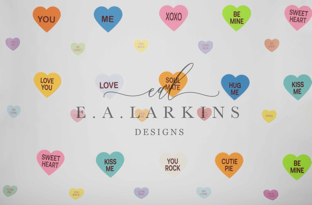 Kate Valentine Conversationhearts Backdrop Designed By Erin Larkins - Kate Backdrop AU