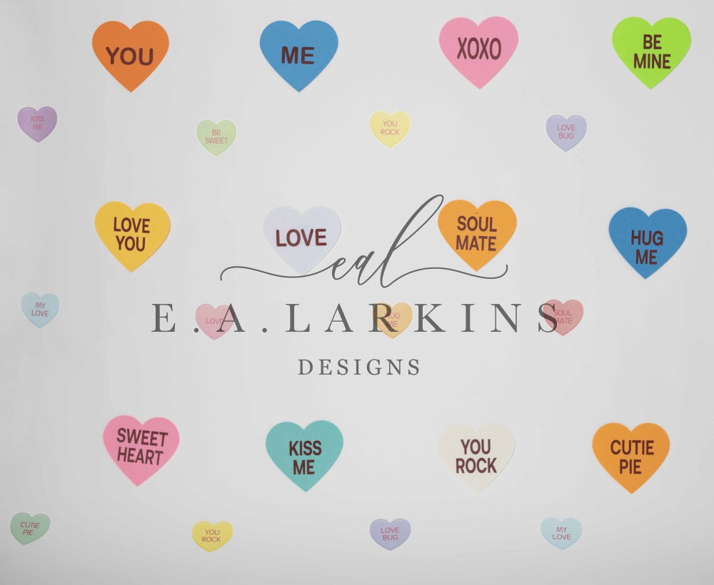 Kate Valentine Conversationhearts Backdrop Designed By Erin Larkins - Kate Backdrop AU
