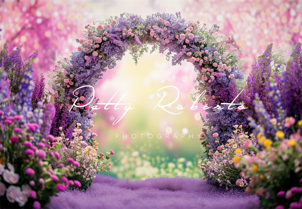 Kate Violet Spring Flowers Arch Backdrop Designed by Patty Roberts