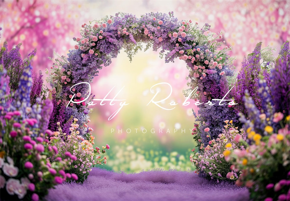 Kate Violet Spring Flowers Arch Backdrop Designed by Patty Robertss - Kate Backdrop AU