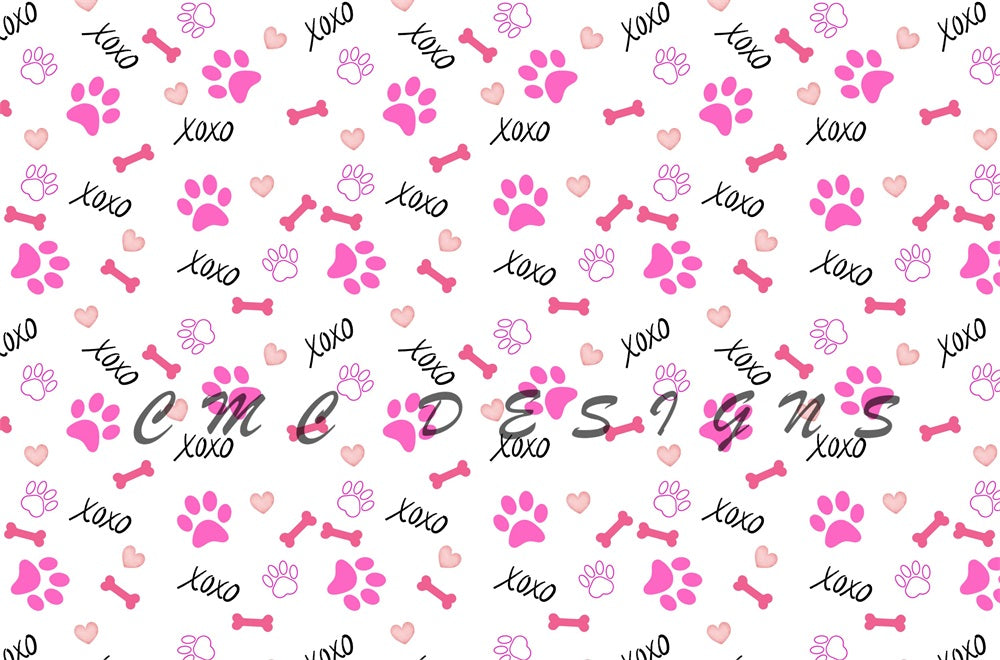 Kate Pink Puppy Love Backdrop Designed by Candice Compton