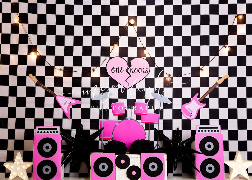 Kate One Rocks Cakesmash Backdrop Designed by Megan Leigh Photography