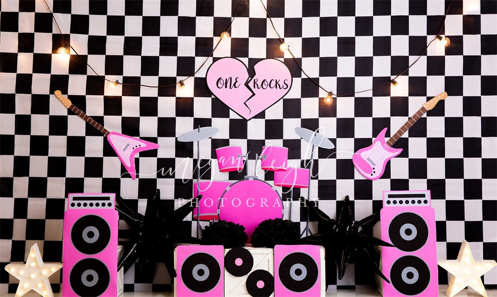 Kate One Rocks Cakesmash Backdrop Designed by Megan Leigh Photography