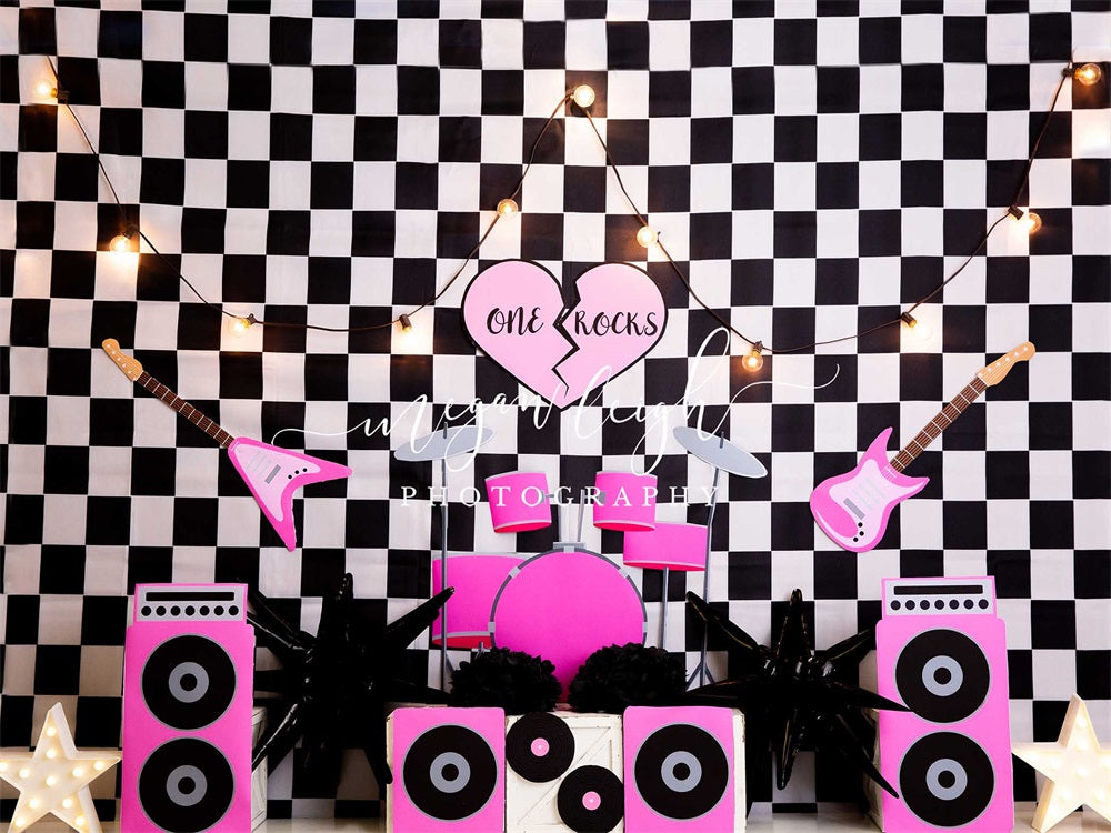 Kate One Rocks Cakesmash Backdrop Designed by Megan Leigh Photography