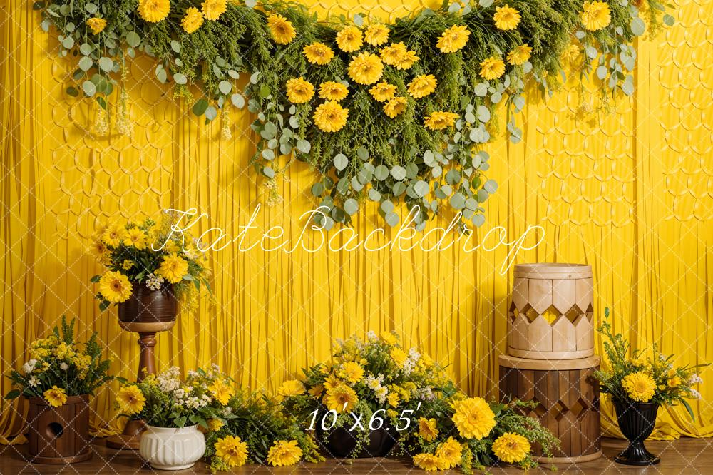 Kate Summer Yellow Daisy Backdrop Designed by Emetselch