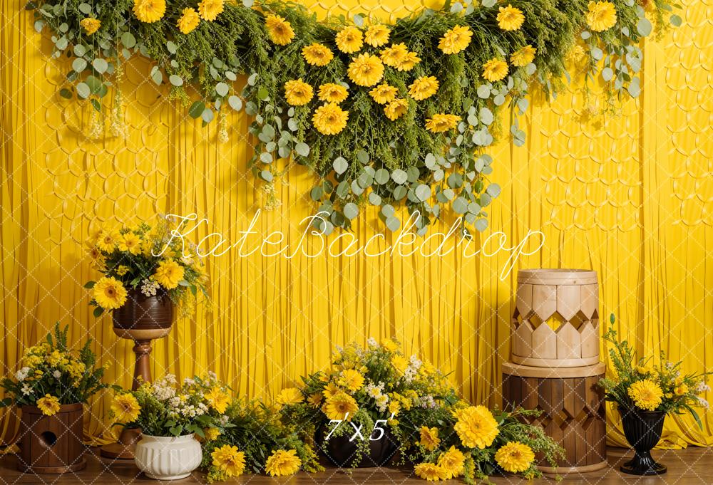Kate Summer Yellow Daisy Backdrop Designed by Emetselch