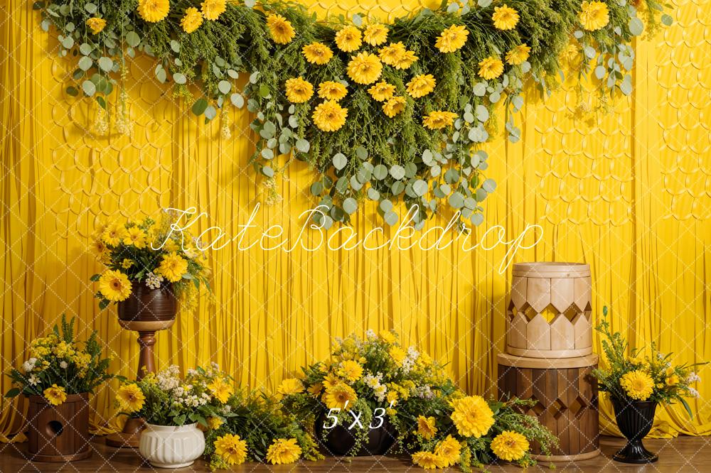 Kate Summer Yellow Daisy Backdrop Designed by Emetselch