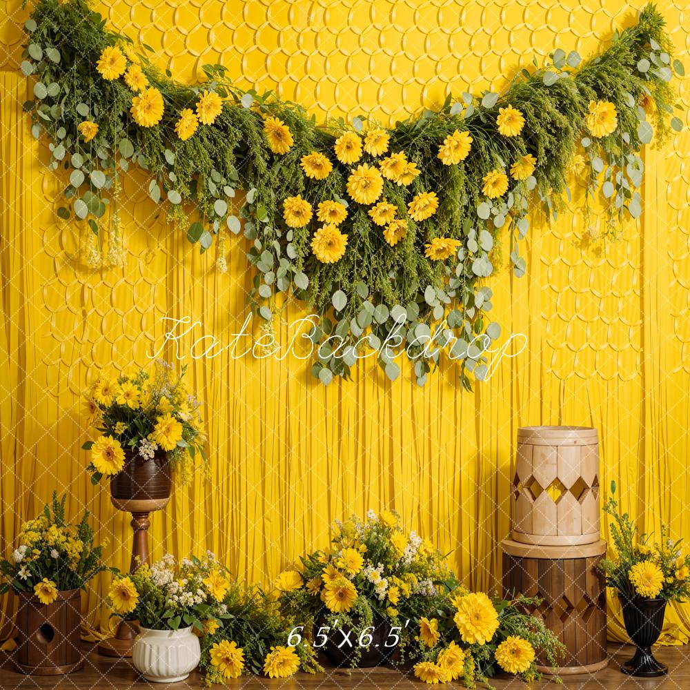Kate Summer Yellow Daisy Backdrop Designed by Emetselch