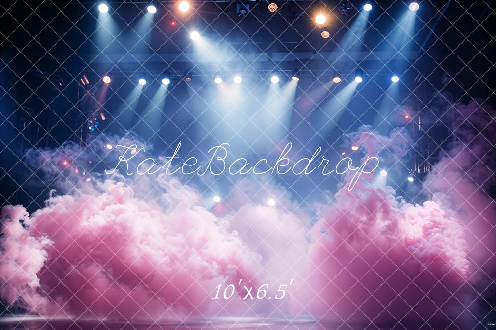 Kate Pink Smoke Stage Lighting Fleece Backdrop Designed by Emetselch - Kate Backdrop AU