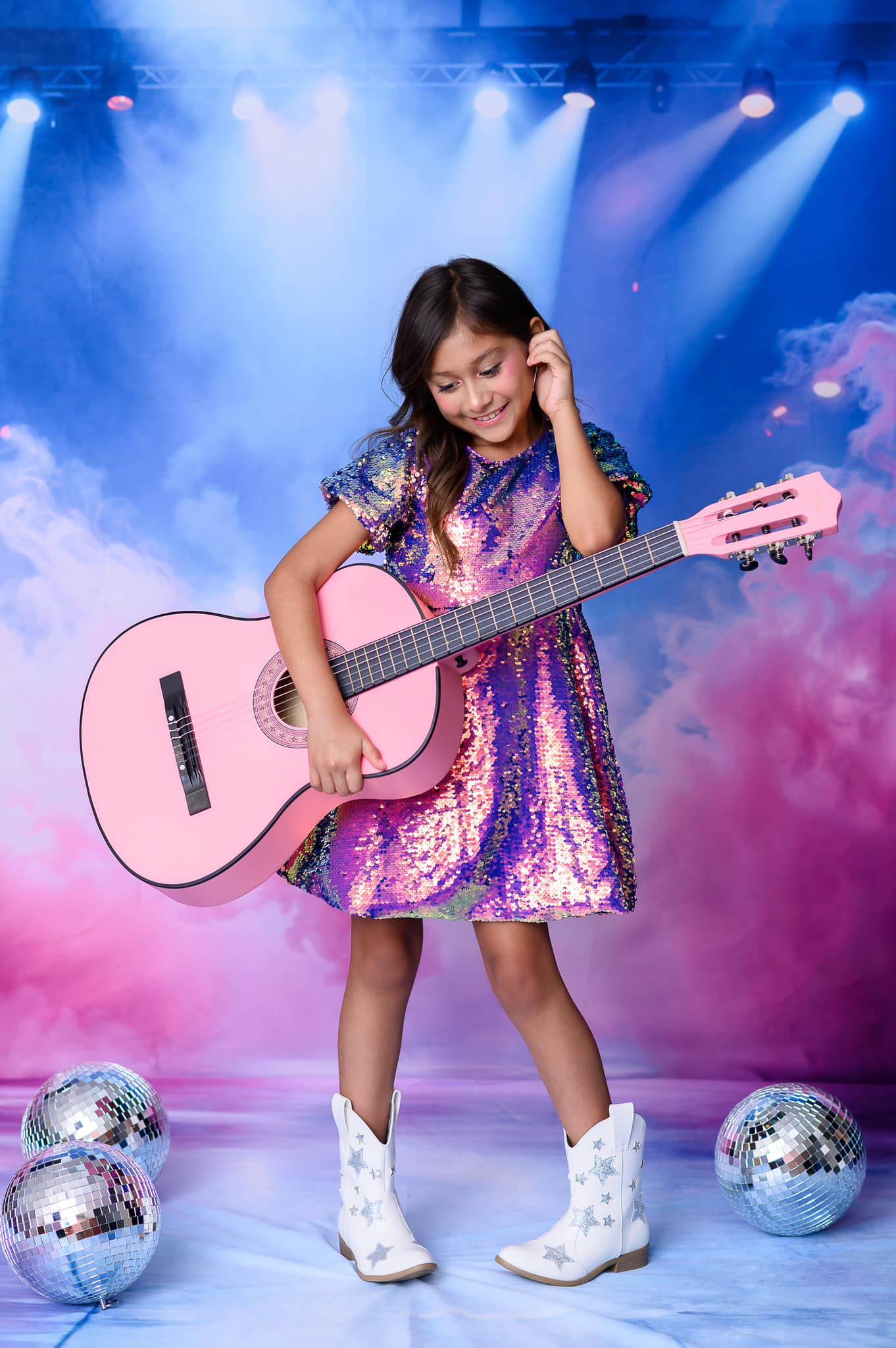 Kate Pink Atmosphere Smoke Light Backdrop+Stage Floor Backdrop - Kate Backdrop AU