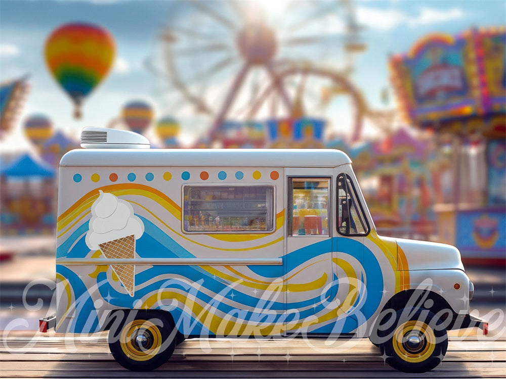 Kate Ice Cream Truck Day Backdrop Designed by Mini MakeBelieve