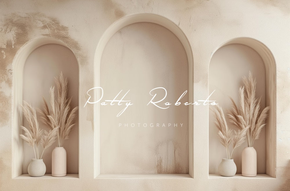 Kate Beige Arched Wall Backdrop Designed by Patty Robertss - Kate Backdrop AU