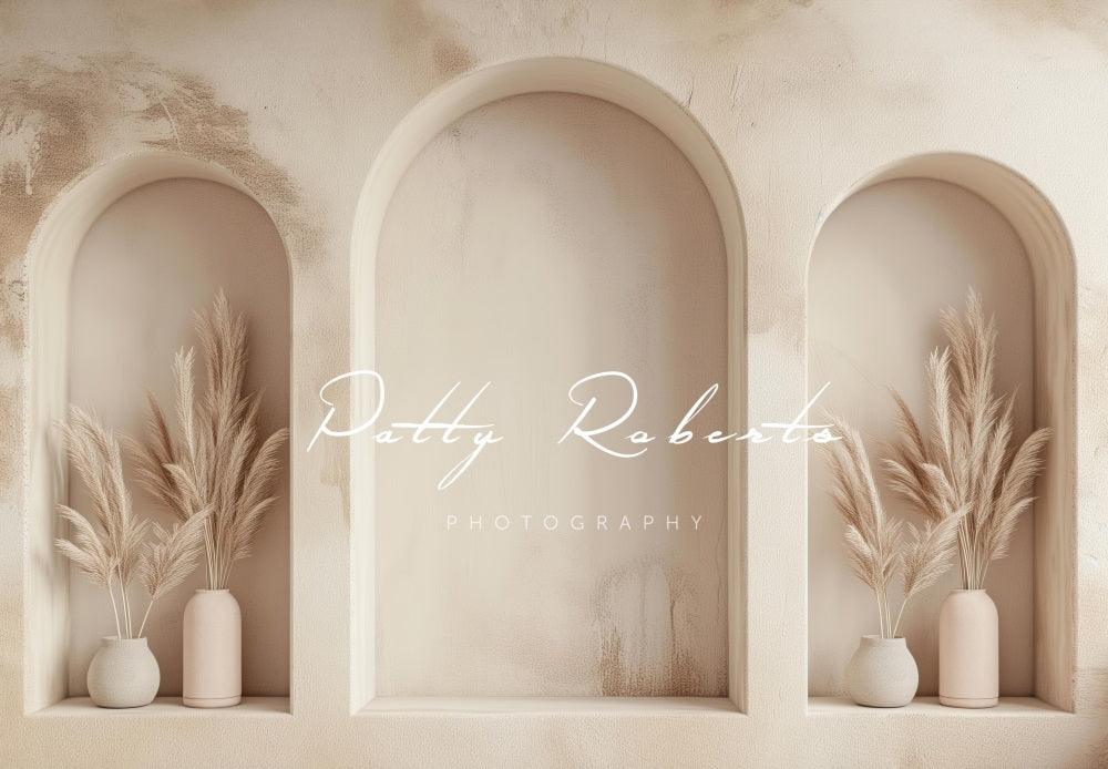Kate Beige Arched Wall Backdrop Designed by Patty Robertss - Kate Backdrop AU