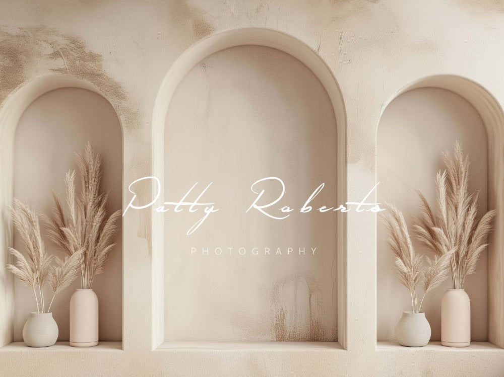 Kate Beige Arched Wall Backdrop Designed by Patty Robertss - Kate Backdrop AU